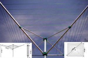 Suszarka na pranie SUSZARKA OGRODOWA JUPITER 50m + KOTWA + POKROWIEC 8