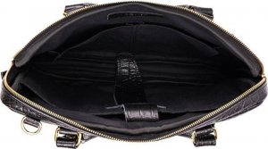 Torba Solier Gold for Women Torba na laptopa 13,3'' skórzana  SOLIER czarna FL26 Alcamo 6