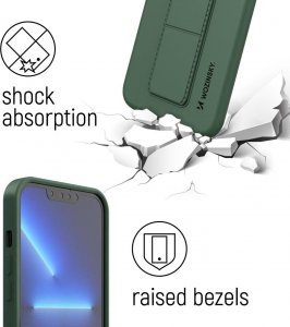 Wozinsky Wozinsky Kickstand Case silikonowe etui z podstawką etui Xiaomi Redmi Note 11S / Note 11 czarne 4