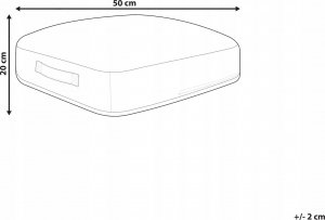 Beliani Poduszka Podłogowa Bawełniana 50 X 50 X 20 Cm Wielokolorowa Oued! 3