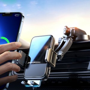 Joyroom Joyroom automatyczny uchwyt samochodowy ładowarka indukcyjna 15W Qi na szybę kokpit deskę czarny (JR-ZS298 dash) 11
