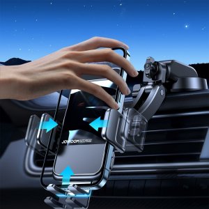 Joyroom Joyroom automatyczny uchwyt samochodowy ładowarka indukcyjna 15W Qi na szybę kokpit deskę czarny (JR-ZS298 dash) 12
