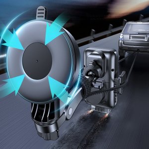 Joyroom Joyroom automatyczny uchwyt samochodowy ładowarka indukcyjna 15W Qi na szybę kokpit deskę czarny (JR-ZS298 dash) 10