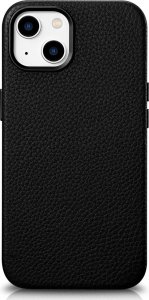 iCarer iCarer Litchi Premium Leather Case skórzane etui iPhone 14 magnetyczne z MagSafe czarny (WMI14220709-BK) 1
