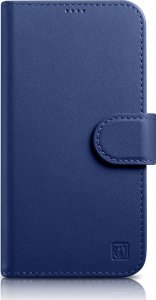 iCarer iCarer Wallet Case 2in1 etui iPhone 14 skórzany pokrowiec z klapką Anti-RFID niebieski (WMI14220725-BU) 1
