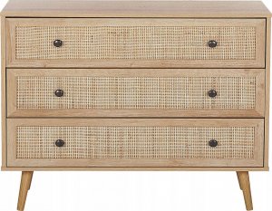 Beliani Komoda fronty rattanowe jasne drewno PONCA! 4
