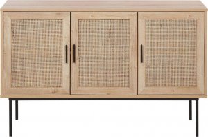 Beliani Szafka trzydrzwiowa fronty rattanowe jasne drewno PASCO! 7