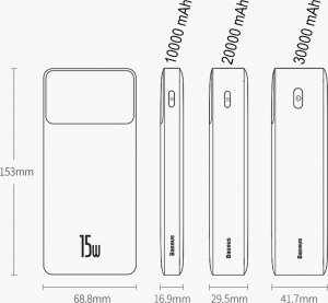 Powerbank Baseus Bipow Digital Display 15W Overseas Edition 10000mAh Biały 14