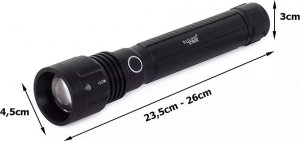 Latarka Latarka Bailong taktyczna policyjna LED XHP50 zoom 3