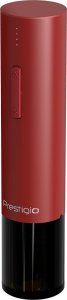 Prestigio Prestigio Elektrinis vyno atidarytuvas, su 500 mAH akumuliatoriumi, vyno aeratorius, folijos pjaustytuvas, vakuuminis konservatorius, USB laidas, raudonos spalvos 1