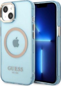 Guess Guess GUHMP13MHTCMB iPhone 13 6,1" niebieski/blue hard case Gold Outline Translucent MagSafe NoSize 1