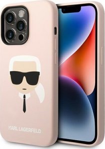 Karl Lagerfeld Karl Lagerfeld KLHCP14XSLKHLP iPhone 14 Pro Max 6,7" hardcase różowy/pink Silicone Karl`s Head NoSize 1