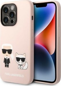 Karl Lagerfeld Karl Lagerfeld KLHMP14LSSKCI iPhone 14 Pro 6,1" hardcase jasnoróżowy/light pink Silicone Karl & Choupette Magsafe NoSize 1