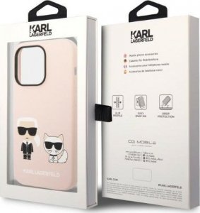 Karl Lagerfeld Karl Lagerfeld KLHMP14LSSKCI iPhone 14 Pro 6,1" hardcase jasnoróżowy/light pink Silicone Karl & Choupette Magsafe NoSize 8