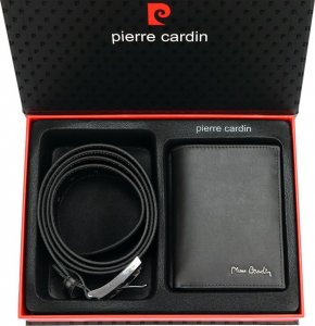 Pierre Cardin PIERRE CARDIN Zestaw prezentowy Męski Portfel + Pasek ZG-105 120 Czarny 1