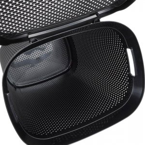 Kosz na pranie Bathroom Solutions Kosz na pranie pojemnik łazienkowy na odzież bieliznę z pokrywą czarny 60 l 5