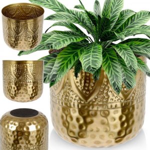 Vilde Osłonka doniczka metalowa złota 19x18 cm 10