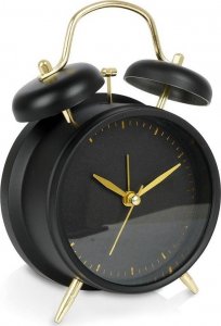 Vilde Zegarek budzik analogowy metalowy czarny złoty retro 1