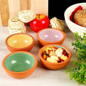 Excellent Houseware Naczynie do zapiekania / miska kamionkowa kokilka zestaw 140 ml 4 szt. 2