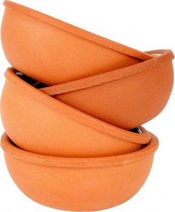 Excellent Houseware Naczynie do zapiekania / miska kamionkowa kokilka zestaw 140 ml 4 szt. 3