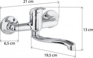 Bateria kuchenna YokaHome ścienna chrom (BZ.FIZAR-17-CHR) 5