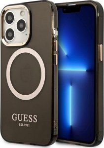 Guess Guess GUHMP13XHTCMK iPhone 13 Pro Max 6,7" czarny/black hard case Gold Outline Translucent MagSafe NoSize 1