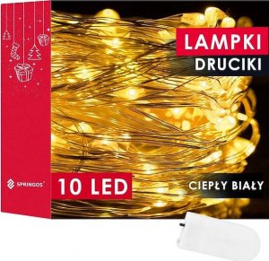 Lampki choinkowe Springos 10 LED białe ciepłe 13