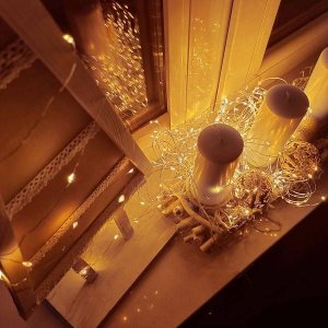 Lampki choinkowe Springos 10 LED białe ciepłe 8