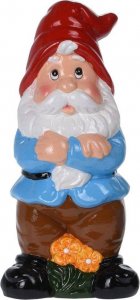 Vilde Figurka ogrodowa krasnal kolorowy 20 cm - czerwona czapka 1