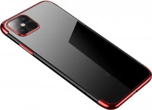 Hurtel Clear Color case żelowy pokrowiec etui z metaliczną ramką Xiaomi Redmi Note 11S / Note 11 czerwony 1