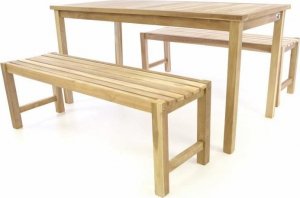Divero DIVERO zestaw stołowy i ogrodowy - nieimpregnowany tek - 150 1