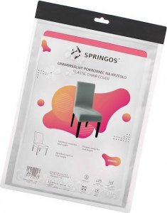 Springos Pokrowiec na krzesło elastyczny świąteczny czarny UNIWERSALNY 15