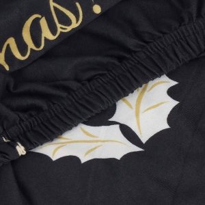 Springos Pokrowiec na krzesło elastyczny świąteczny czarny UNIWERSALNY 6