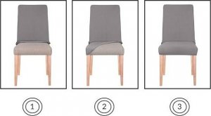 Springos Pokrowiec na krzesło elastyczny świąteczny czarny UNIWERSALNY 9