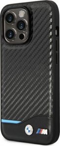 BMW Etui BMHCP14L22NBCK iPhone 14 Pro 6,1" czarny/black Leather Carbon 2