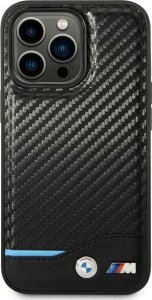 BMW Etui BMHCP14L22NBCK iPhone 14 Pro 6,1" czarny/black Leather Carbon 3