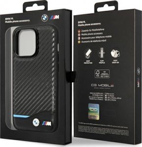 BMW Etui BMHCP14L22NBCK iPhone 14 Pro 6,1" czarny/black Leather Carbon 8