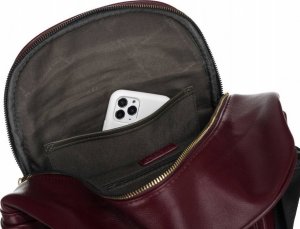 David Jones Plecak zamszowy David Jones bordowy [DH] 6856-2 7