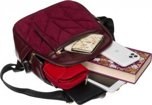 David Jones Plecak zamszowy David Jones bordowy [DH] 6856-2 8