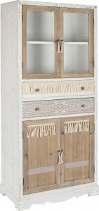 DKD Home Decor Szafa DKD Home Decor Jodła Szkło Naturalny Biały (86 x 40 x 180 cm) (80 x 42 x 180 cm) 1