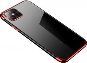 Hurtel Clear Color case żelowy pokrowiec etui z metaliczną ramką Samsung Galaxy A33 5G czerwony 1