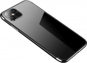 Hurtel Clear Color case żelowy pokrowiec etui z metaliczną ramką Samsung Galaxy S22+ (S22 Plus) czarny 1