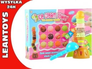 LeanToys RODZINNA GRA LODY LODOWA WIEŻA ICE CREAM TOWER 2
