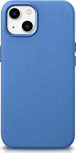 iCarer iCarer Litchi Premium Leather Case skórzane etui iPhone 14 magnetyczne z MagSafe jasnoniebieski (WMI14220709-LB) 1