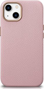 iCarer iCarer Litchi Premium Leather Case skórzane etui iPhone 14 magnetyczne z MagSafe różowy (WMI14220709-PK) 1