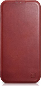 iCarer CE Oil Wax Premium Leather Folio Case skórzane etui iPhone 14 Plus z klapką magnetyczne MagSafe czerwony (AKI14220707-RD) 18