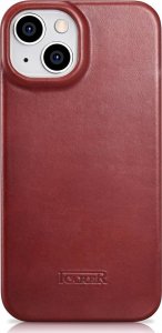 iCarer CE Oil Wax Premium Leather Folio Case skórzane etui iPhone 14 Plus z klapką magnetyczne MagSafe czerwony (AKI14220707-RD) 20