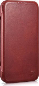 iCarer CE Oil Wax Premium Leather Folio Case skórzane etui iPhone 14 Plus z klapką magnetyczne MagSafe czerwony (AKI14220707-RD) 23