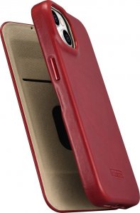 iCarer CE Oil Wax Premium Leather Folio Case skórzane etui iPhone 14 Plus z klapką magnetyczne MagSafe czerwony (AKI14220707-RD) 26