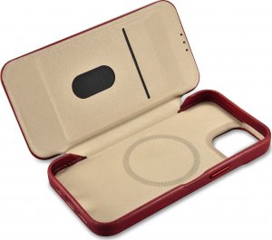 iCarer CE Oil Wax Premium Leather Folio Case skórzane etui iPhone 14 Plus z klapką magnetyczne MagSafe czerwony (AKI14220707-RD) 33